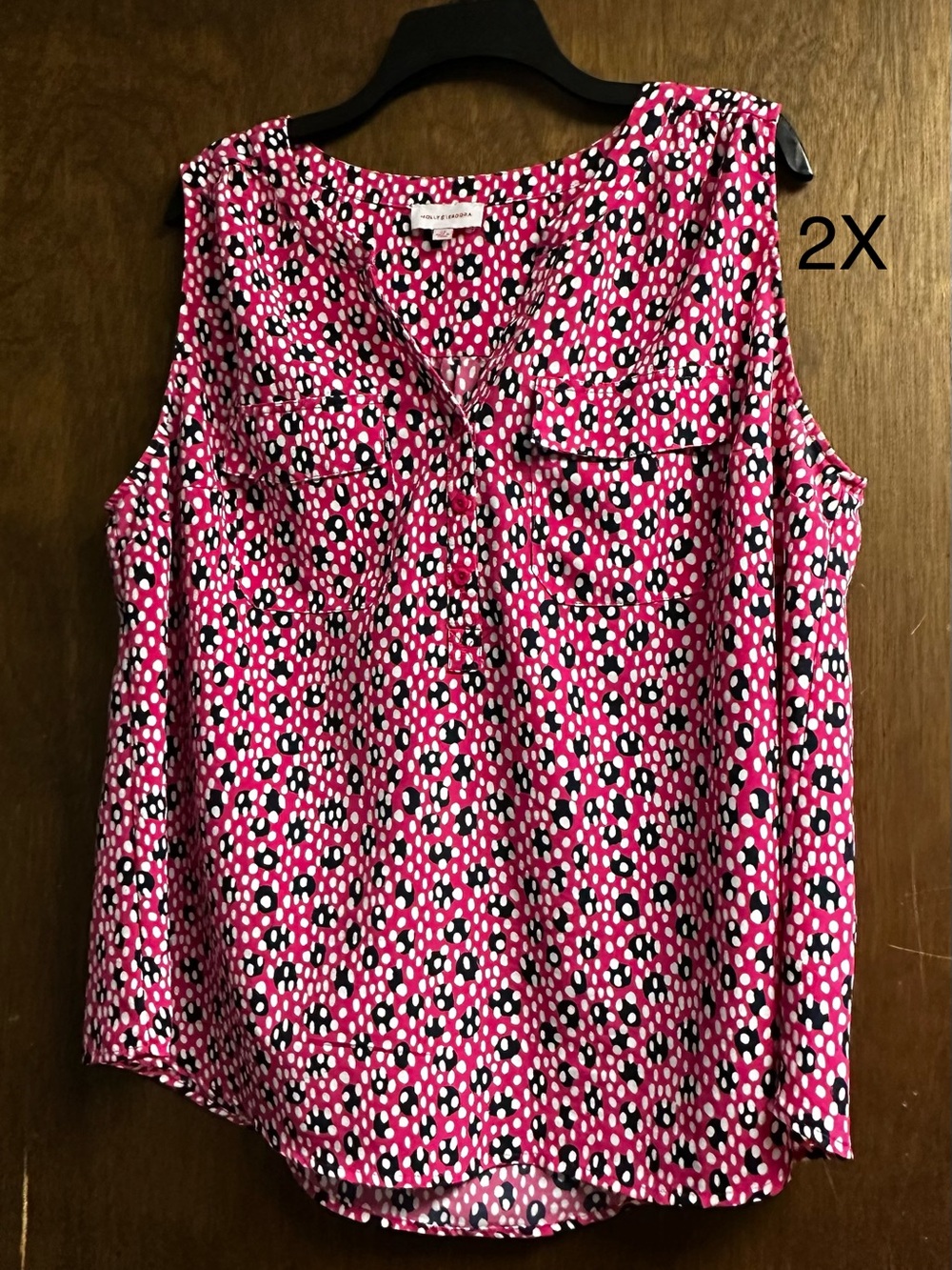 TOP Moda Pink Printed Sleeveless Camisole